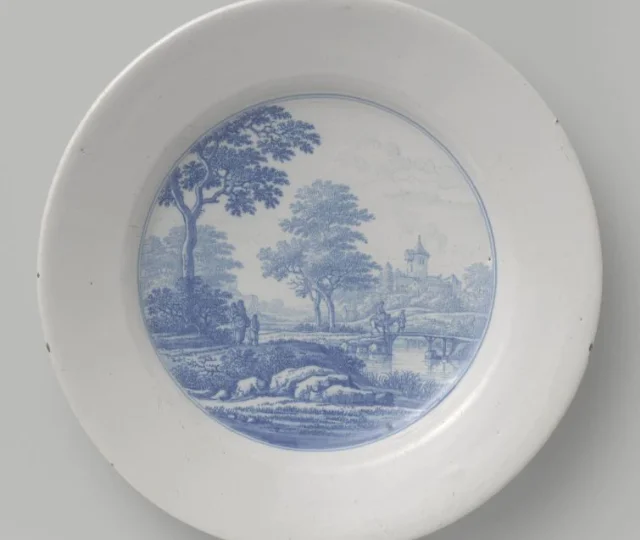 Dish with a Landscape